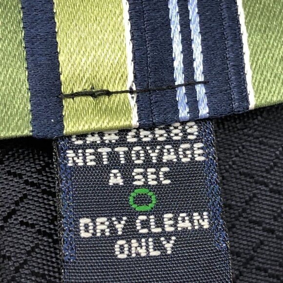 MICHAEL Michael Kors Green & Blue Striped Silk Tie - Picture 7 of 10